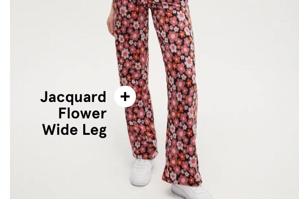 Jacquard Flower Wide Leg
