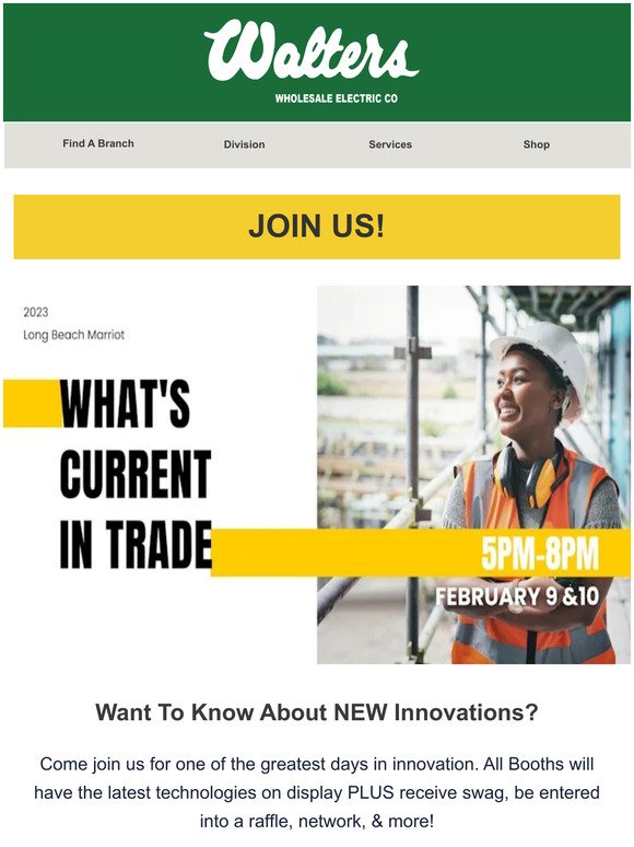 What's Current In Trade? Join Us!