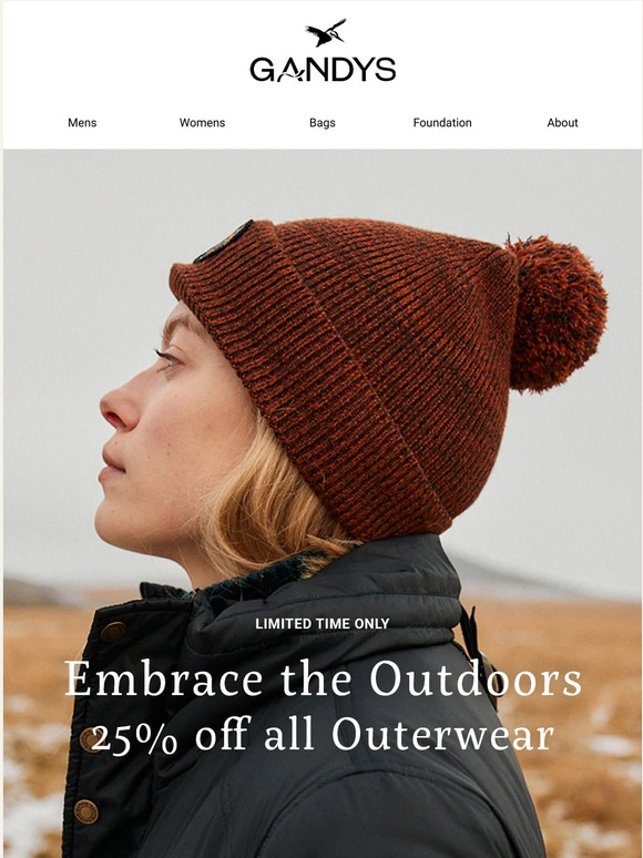 Your essential outerwear at 25% off