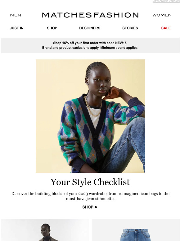 Matches Fashion Your 2023 style checklist Milled