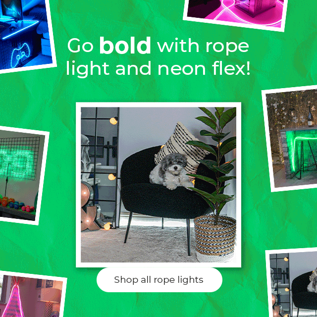 Festive Lights Go bold with rope light and neon flex! Milled