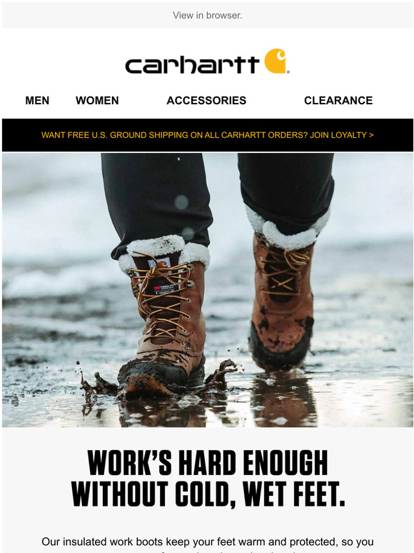 carhartt Our warmest work boots Milled