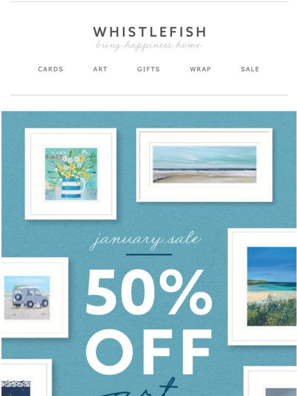 Winter Art Sale ❄️ 50% Off Selected Lines