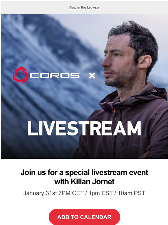 Kilian Jornet x COROS Livestream Event