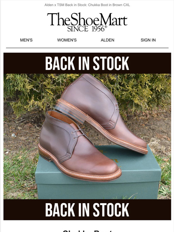Great for chilly mornings and warm afternoons: our Alden Chukka boot