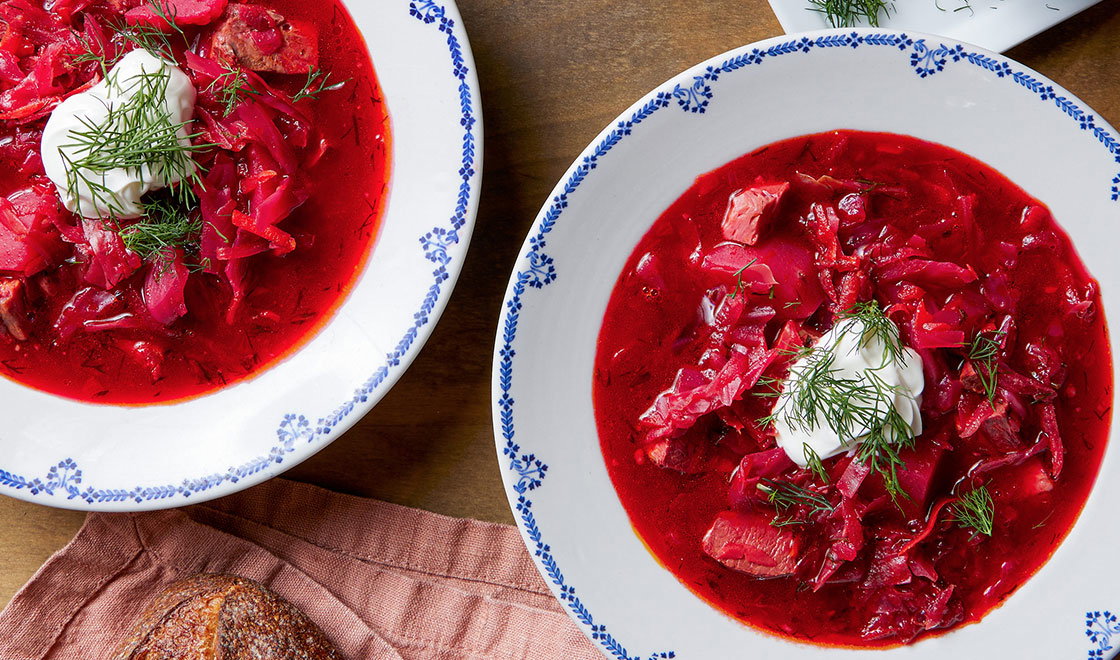Hot Ukrainian Borscht