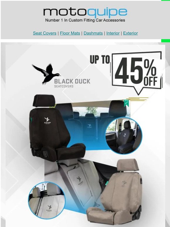 Black Duck Seat Covers Sale | Best Quality For Your Honda Civic