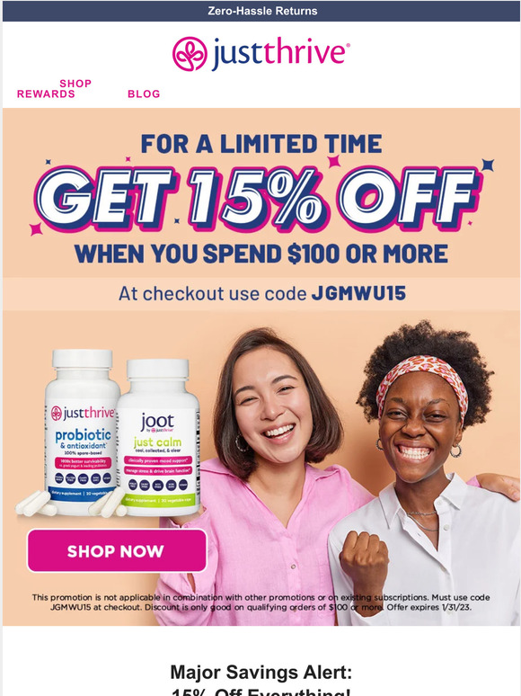 🚨 Major savings alert (15% off)