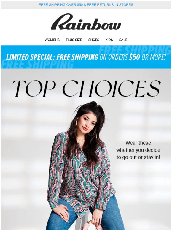 Rainbow Shops Your onestop TOP shop has all your favorites 💜 From 3.