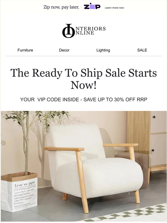 The Ready To Ship Sale Starts Now!