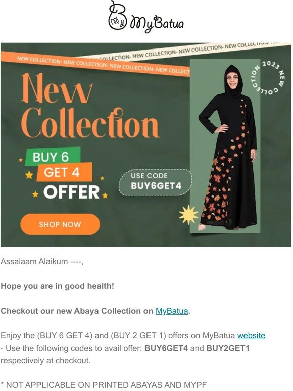 New Abaya Collection | BUY 6 GET 4 Free Offer