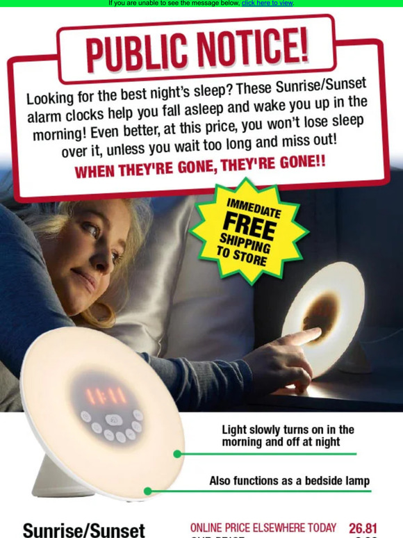 Menards HOT DEAL Wake Up Light Alarm Clock ONLY 7.99! Milled