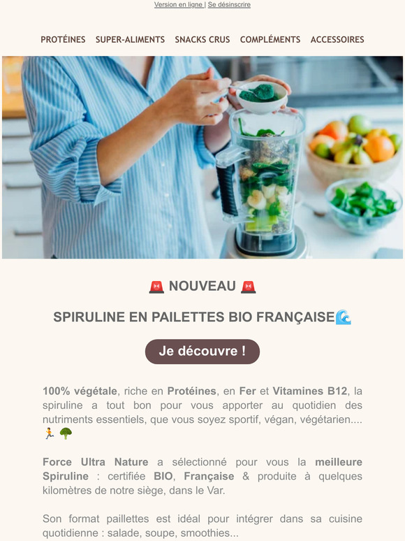 L'heure de passer à la Spiruline BIO Française ! 🌊