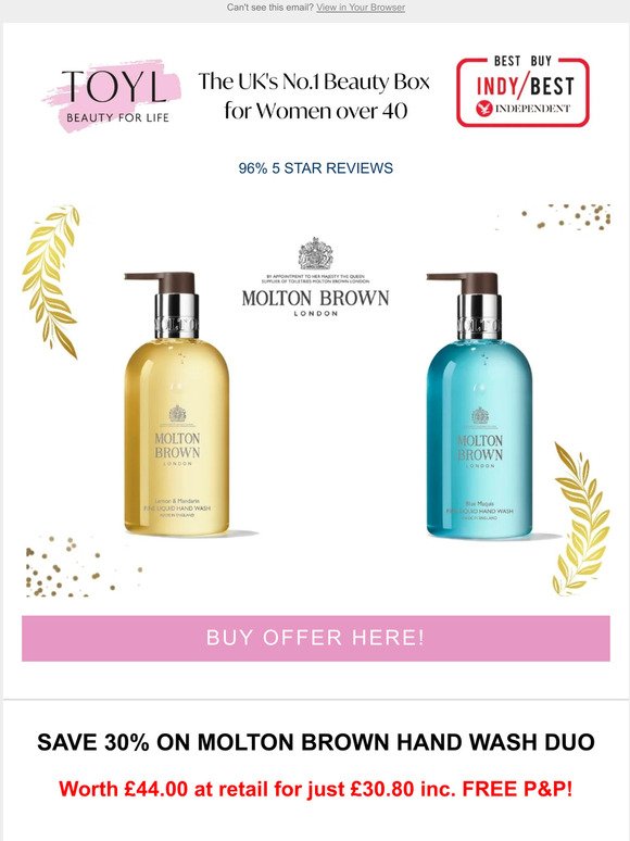 Save 30% on new Molton Brown Duo