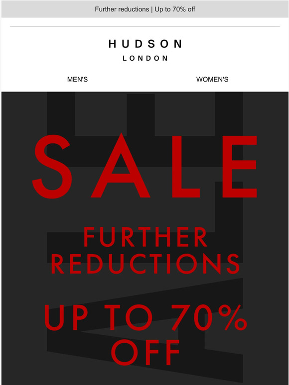 Further Reductions | Up to 70% off