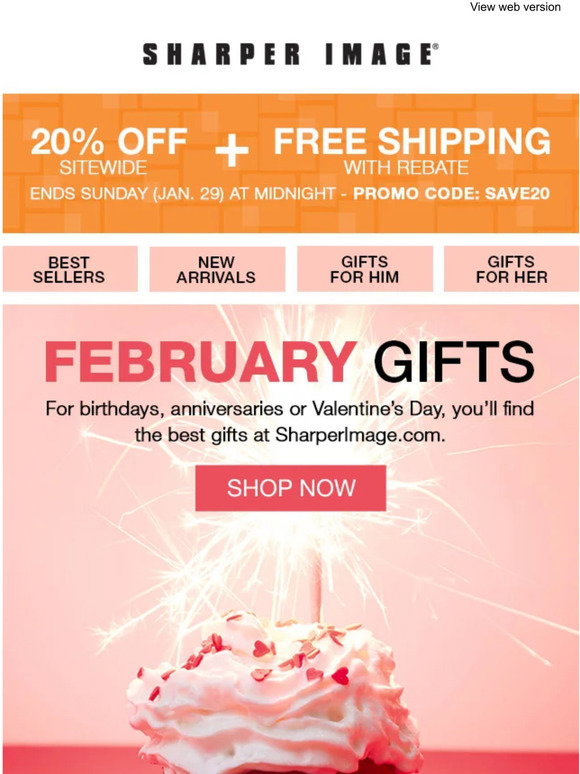 Sharper Image Email Newsletters: Shop Sales, Discounts, and Coupon Codes