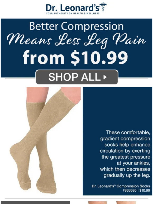 Dr. Leonard's: Better Compression Means Less Leg Pain | from $10.99 ...