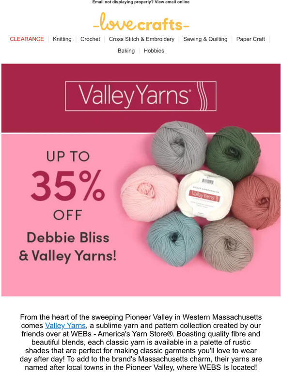 LoveCrafts Meet yarns & patterns from Valley Yarns! Milled