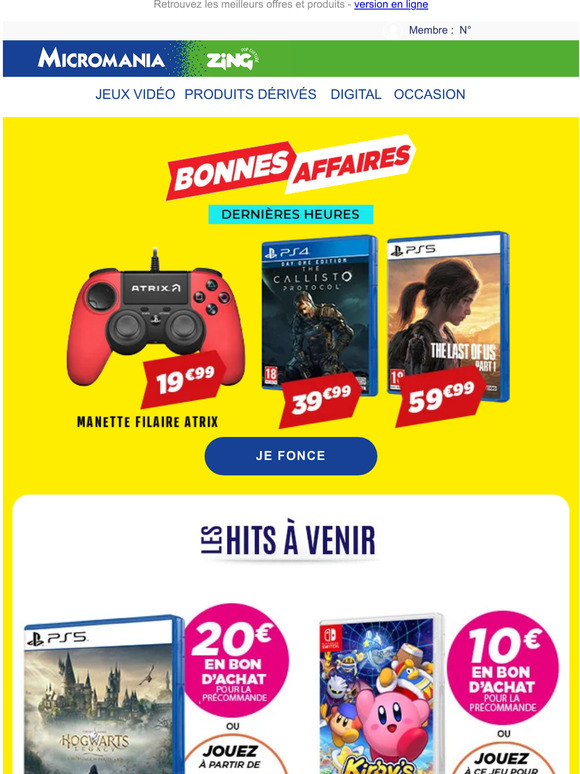 Dernières heures des bonnes affaires ! 