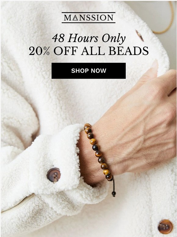 48 Hours Only | 20% OFF Beads ▲