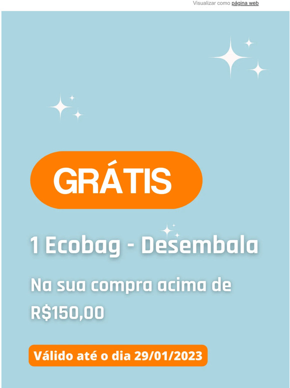 Ecobag grátis para você,  —!🌱