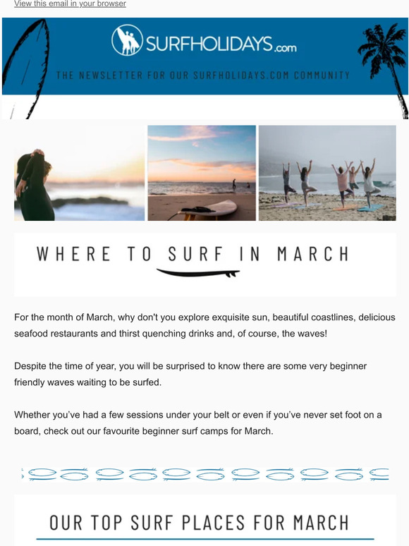 Where to surf in March 2023