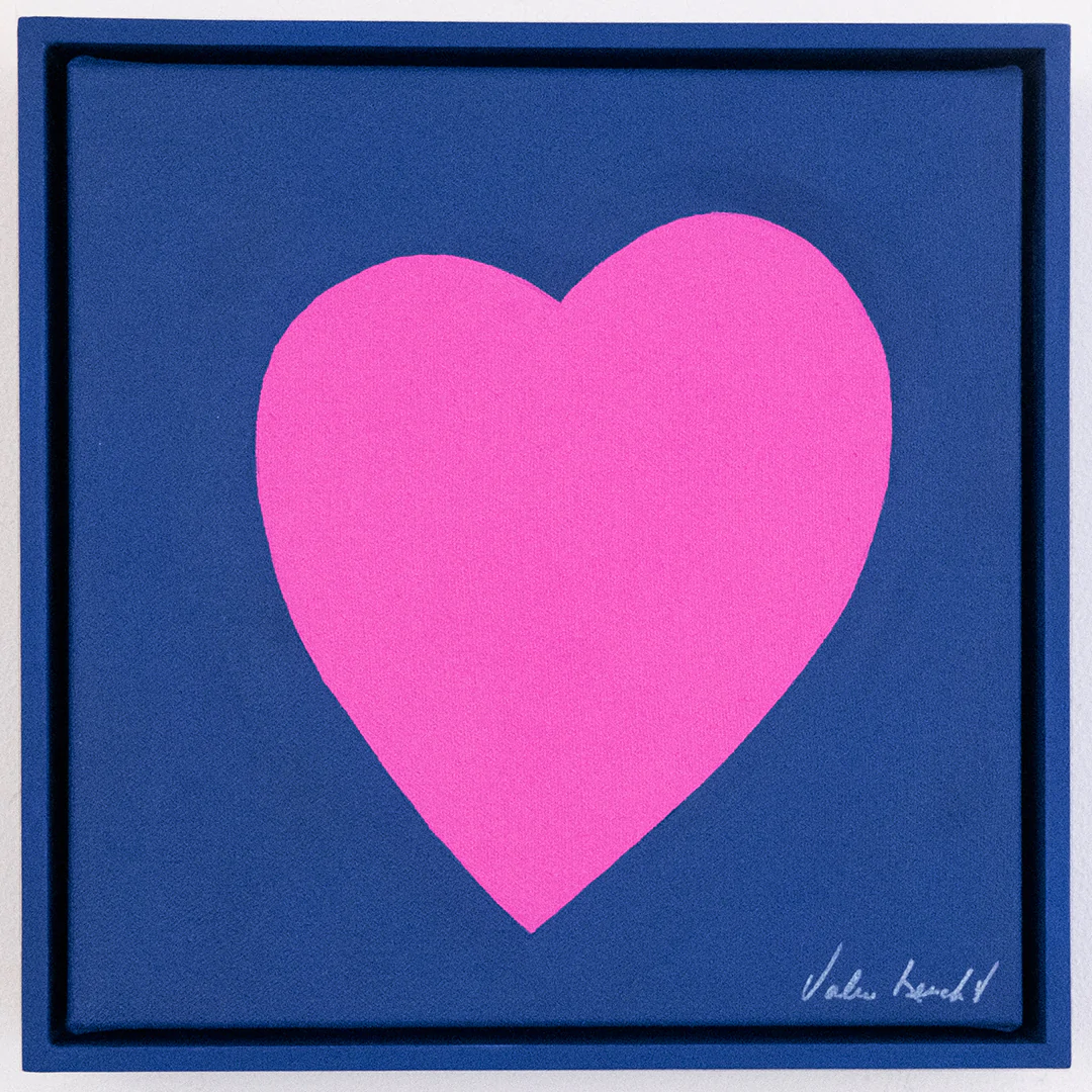 Image of Valerie Leuchs: "Navy, Hot Pink Heart"