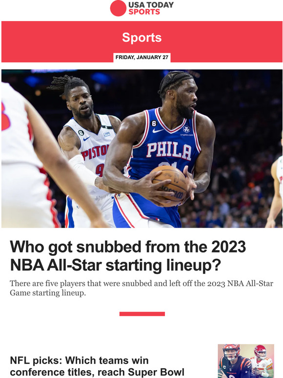 USA TODAY Who got snubbed from the 2023 NBA AllStar starting lineup