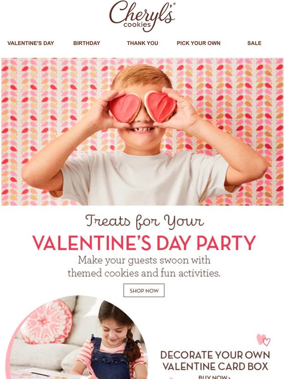 Celebrate love with a Valentine’s Day party.