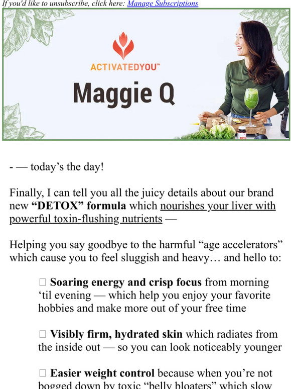 Activated You Our most REVOLUTIONARY formula yet Milled