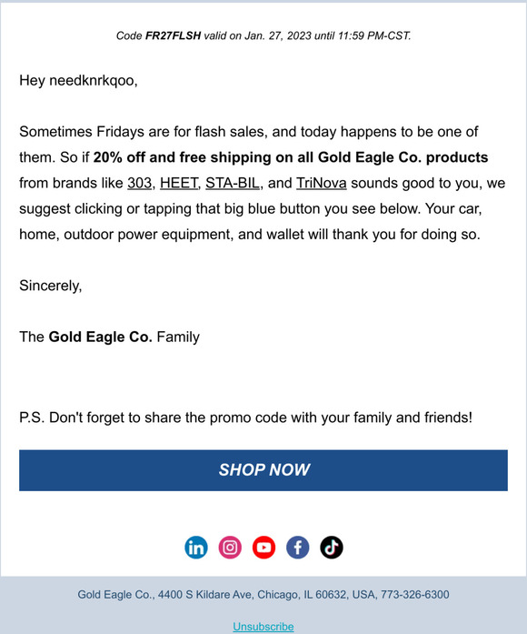 Flash Sale: 20% Off All Eagles Training Wear