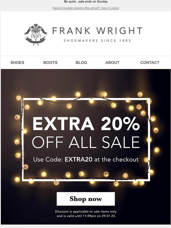 Fancy An EXTRA 20% Off All Sale?