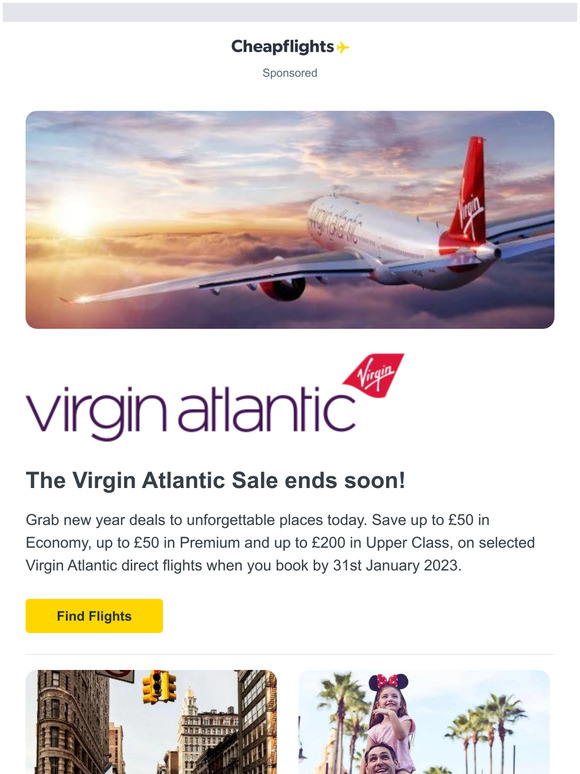 The Virgin Atlantic Sale ends soon!