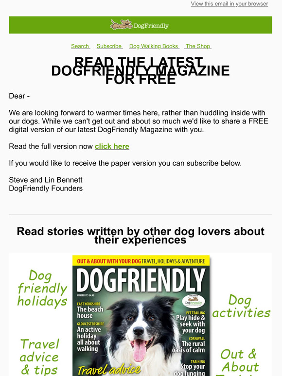 Dog Walking, Trailing, Training and Places To Stay 2023