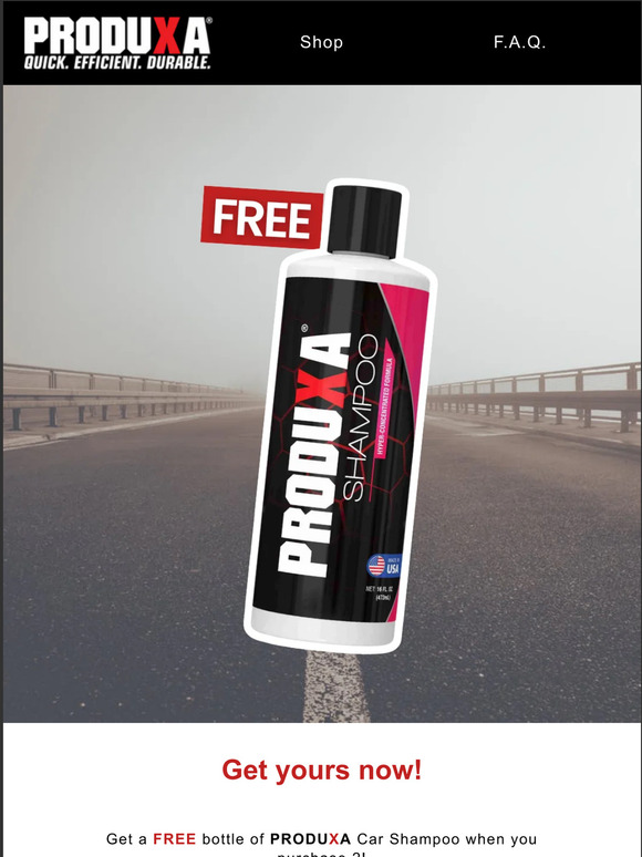 Be the first to get a FREE bottle of car shampoo 🧽