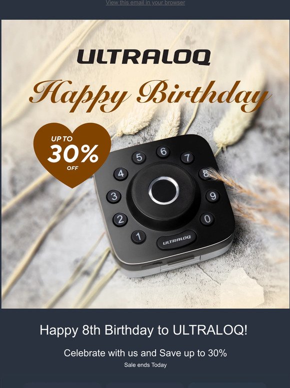 Last Chance! Celebrate with us and Save up to 30%!