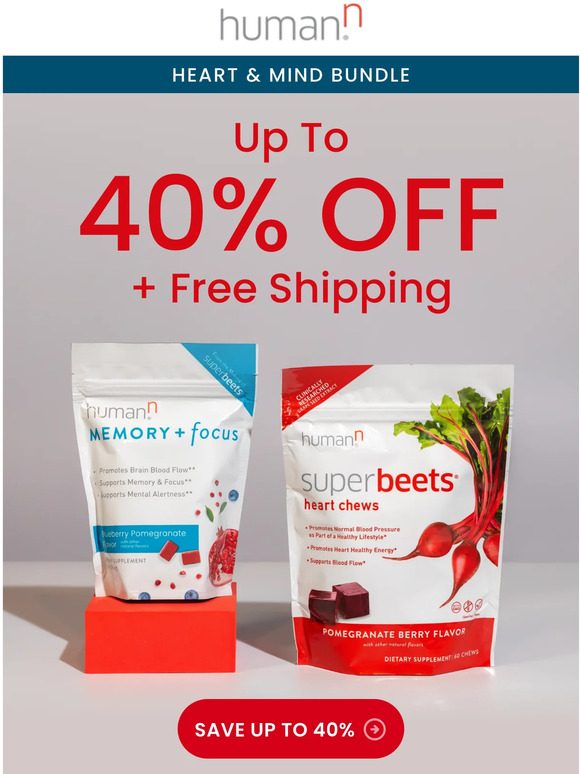 HumanN 2023 Blood Pressure + Brain Health Support Bundle Milled