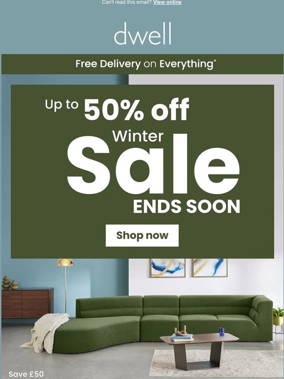 HURRY! Up to 50% off ends soon