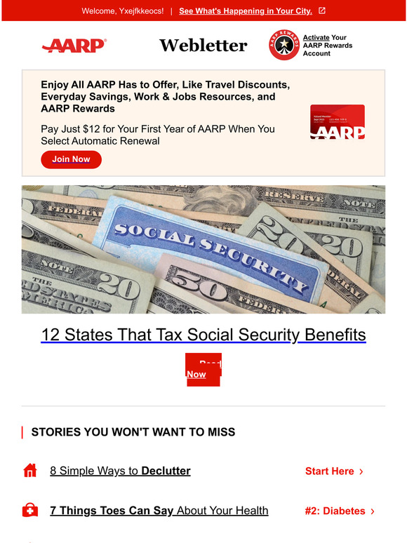 AARP Desktop/Mobile US —, 12 States That Tax Social Security