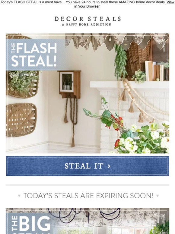 Decor Steals FLASH STEAL TwoToned Wall Storage with Hooks
