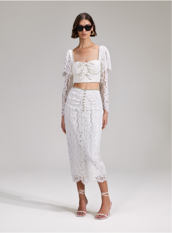 Metallic Boucle And Chiffon Midi Dress