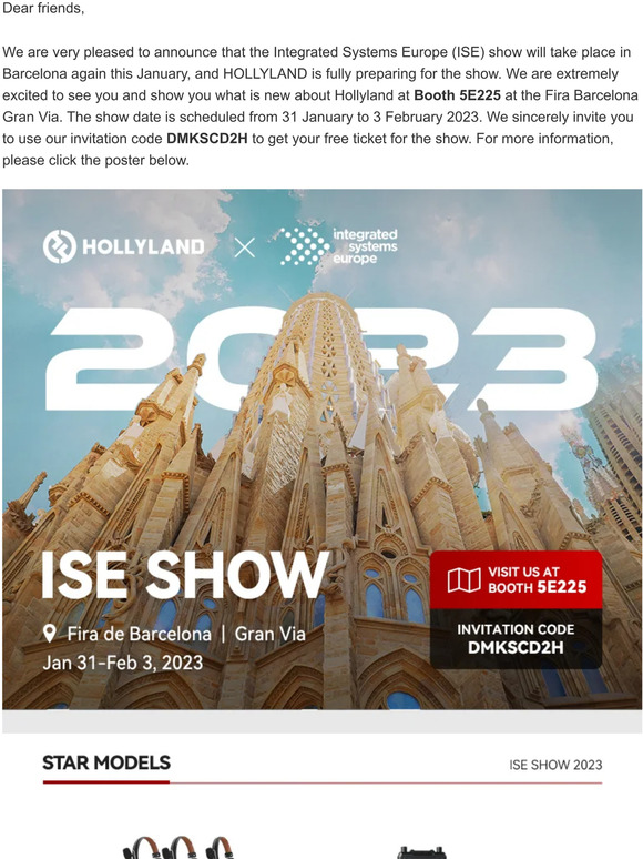 MEET HOLLYLAND HERE! ISE 2023 Exhibition