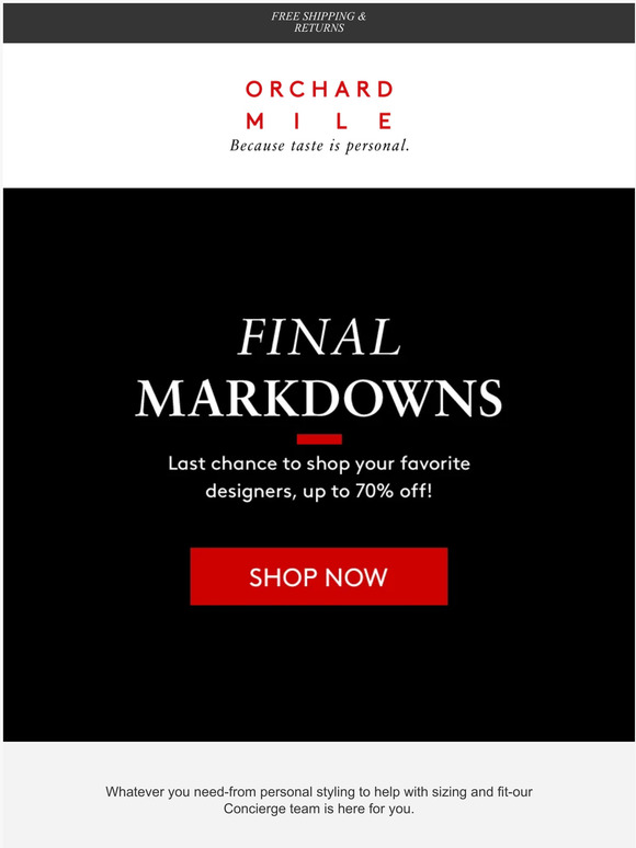 *FINAL SALE MARKDOWNS*