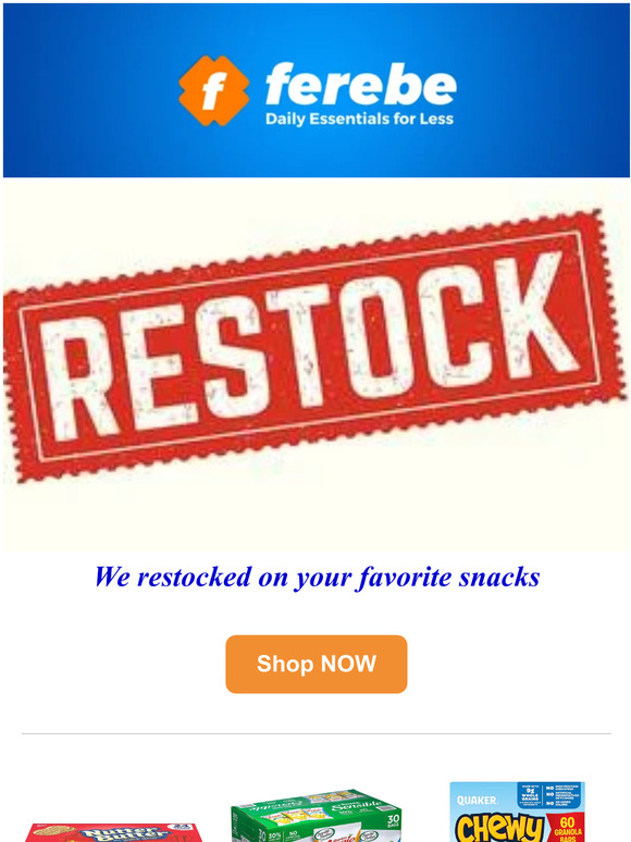 Restocked on SNACKS