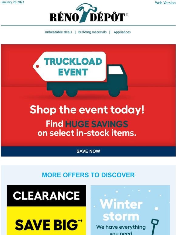 —, did you check out our Truckload Event?