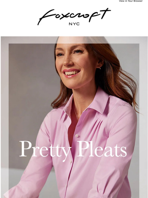 New for Spring! Pretty in pleats.