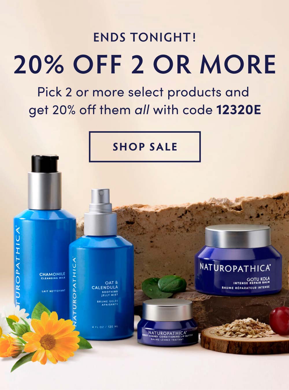 20% OFF 2 OR MORE. Pick 2 or more select products and get 20% off them all with code 12320E