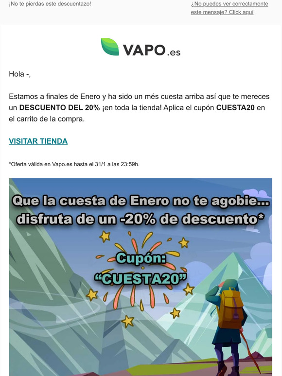 🔥 20% DE DESCUENTO EN TODO!!!