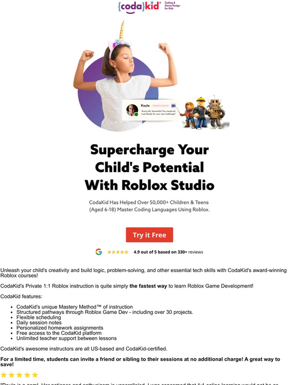 Free Roblox Coding Masterclass – Code Kids Robotics