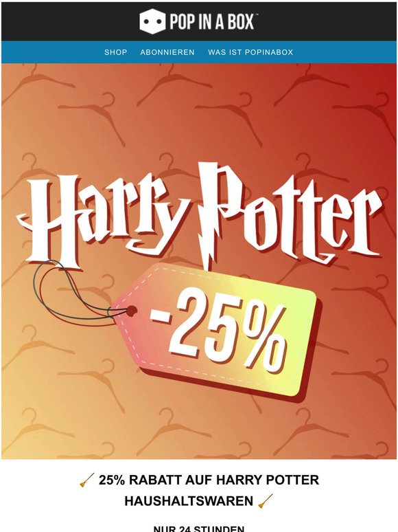 NUR 24 STUNDEN: 25% Rabatt auf Harry Potter Haushaltswaren 🧹